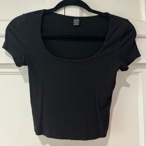 Shein Square Neck Ribbed Crop Top